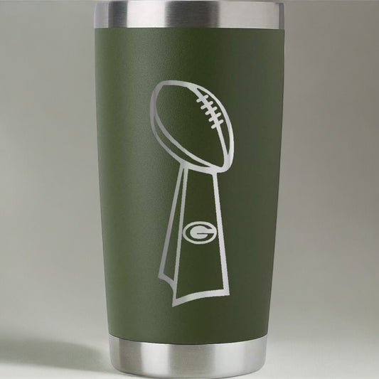 20oz Green Bay/Lions Sports-Themed Laser Engraved Tumbler